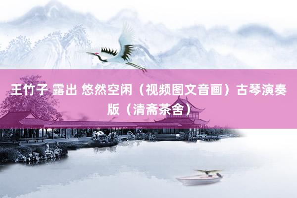 王竹子 露出 悠然空闲（视频图文音画）古琴演奏版（清斋茶舍）